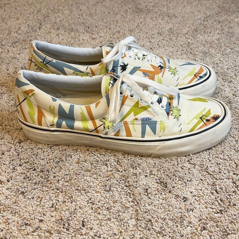VANS Era SF Island Beach Print Sneakers Men’s Size 11.5 Canvas Lace-Up Surf Skat - Picture 3 of 10